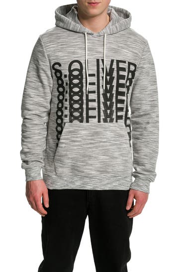 S.OLIVER Hoodie grau meliert