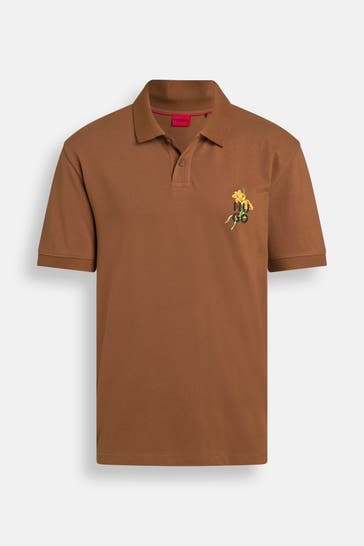 HUGO Polo-Shirt 'Diblospol' braun
