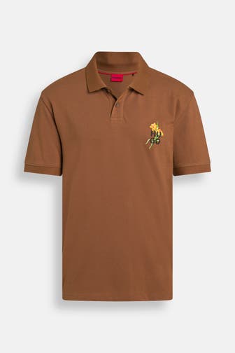 HUGO Polo-Shirt 'Diblospol' braun