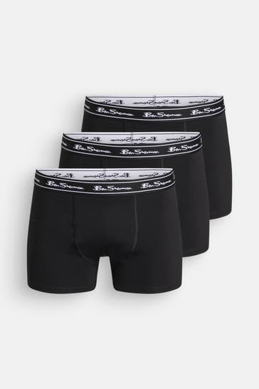 BEN SHERMAN 3er-Pack Boxer Trunks schwarz