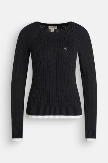 CALVIN KLEIN Strickpullover schwarz