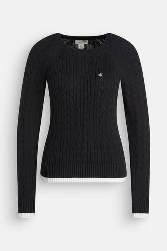 CALVIN KLEIN Strickpullover schwarz