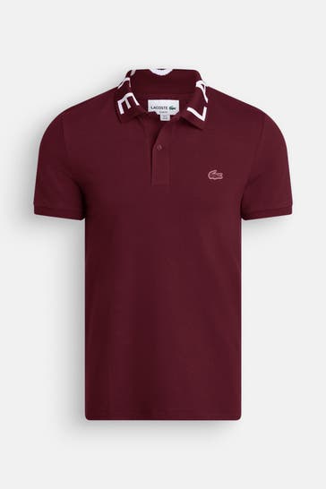 LACOSTE Polo-Shirt weinrot