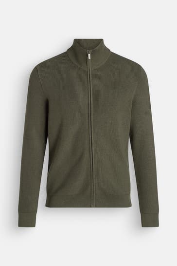 HECHTER Paris Strickjacke tannengrün