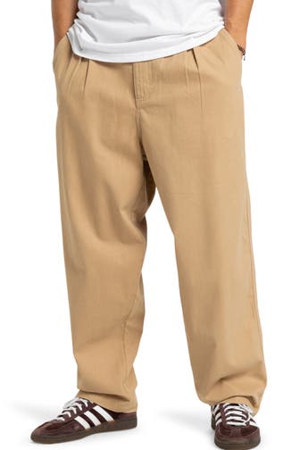 QUIKSILVER Stoffhose hellbraun wide