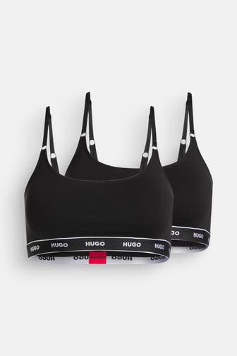 HUGO 2er-Pack Bralette schwarz