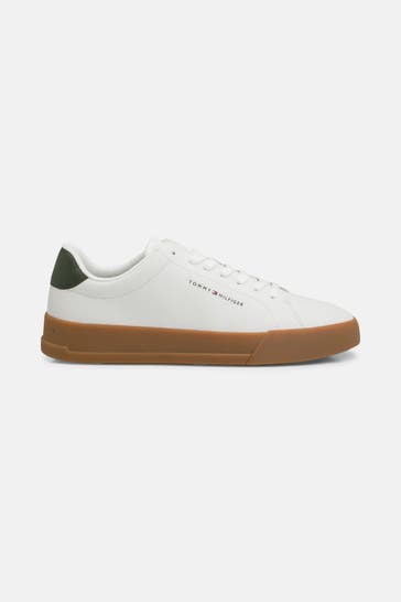 TOMMY HILFIGER Ledersneaker 'Court 7A' weiß