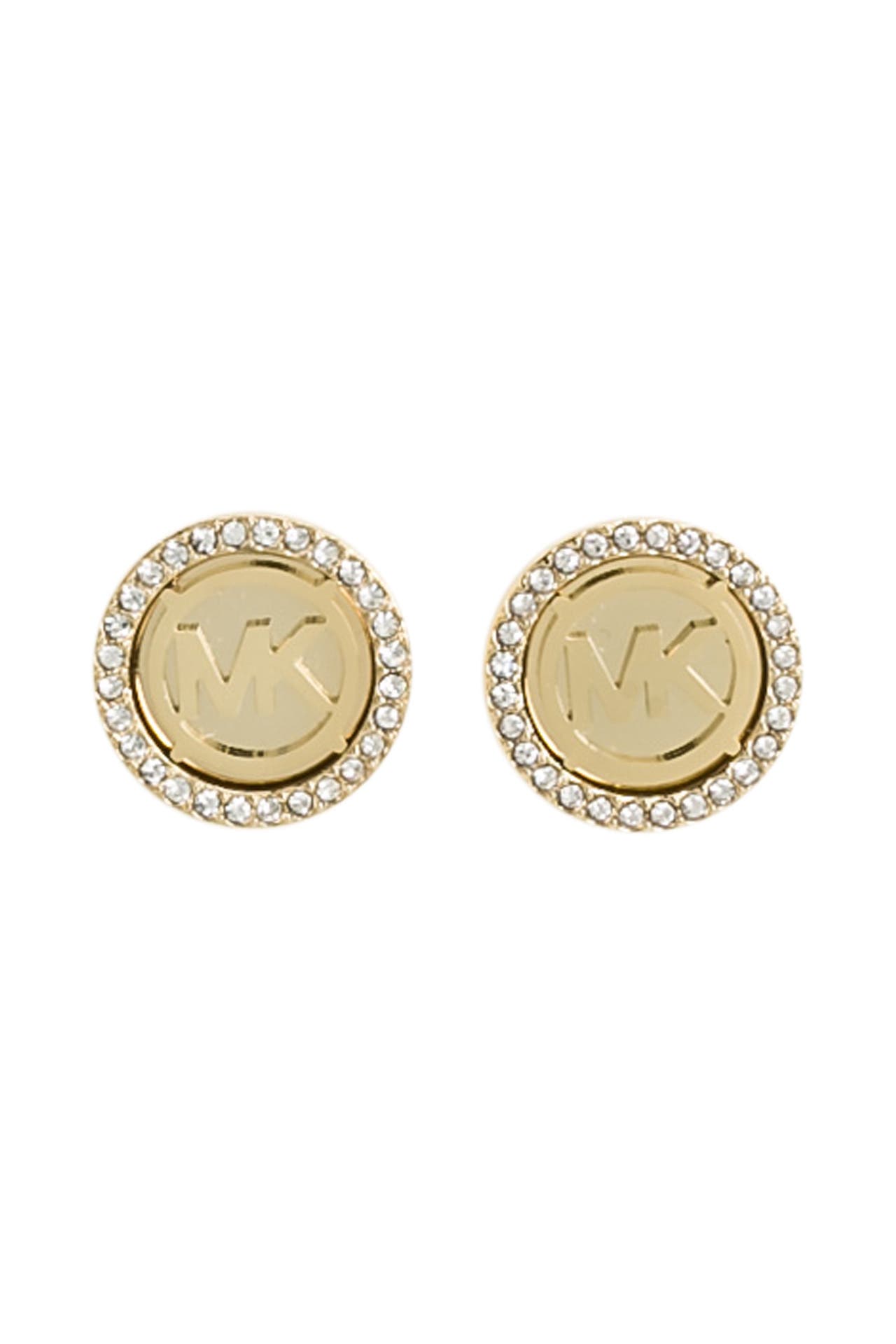 Michael Kors Crystal Heart Studs Earrings Gold Tone One Size Crystal   Amazoncouk Fashion