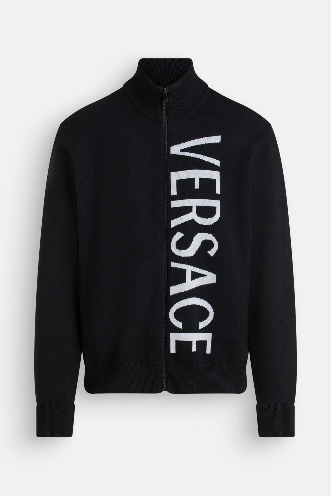 VERSACE Wollmix-Strickjacke schwarz, Bild 1