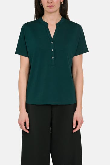 MARC O'POLO Blusentop dunkelgrün