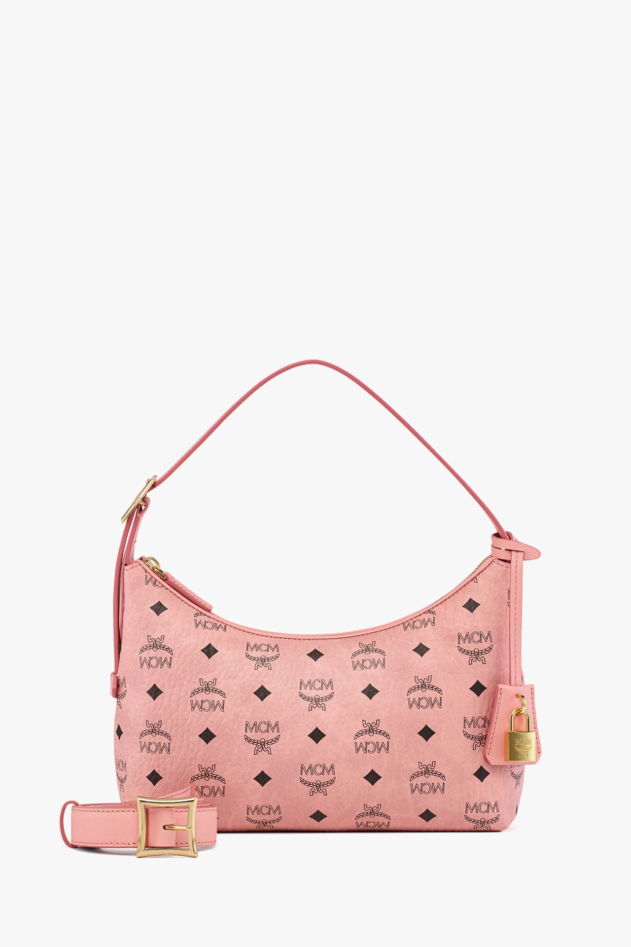 MCM Handtasche rosa gemustert, Bild 1