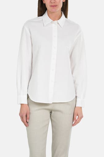MARC O'POLO DENIM Leinenmix-Bluse weiß