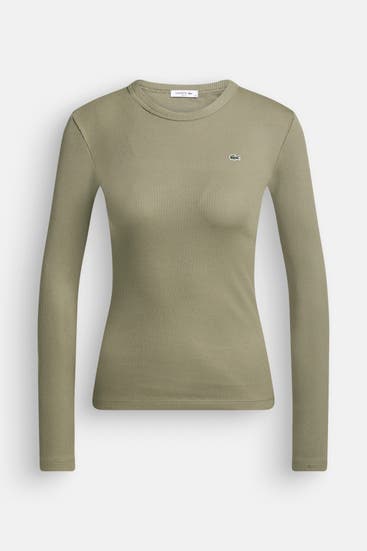 LACOSTE - Longsleeve oliv