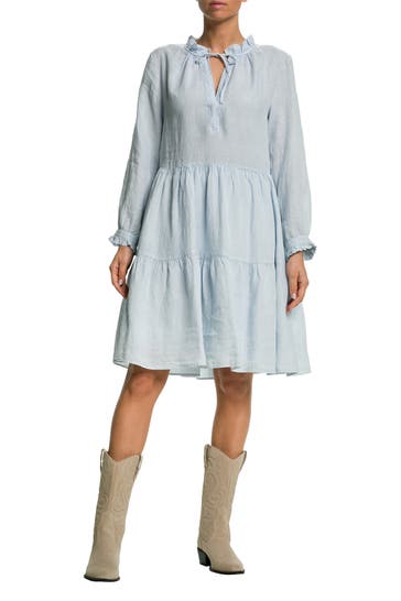 0039 ITALY Leinenkleid 'Milly' hellblau