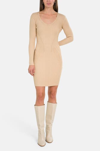 GUESS Strickkleid 'Isabella' hellbraun