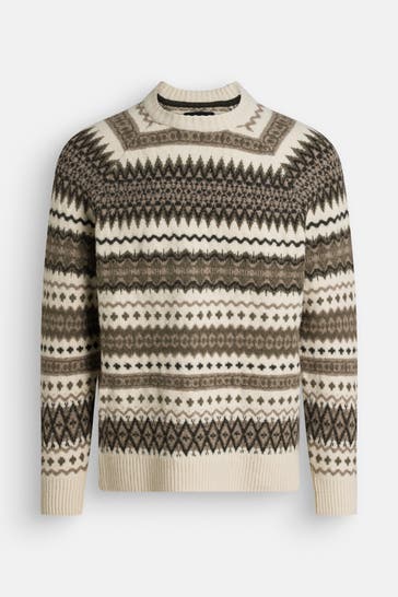 BARBOUR Wollmix-Pullover gemustert