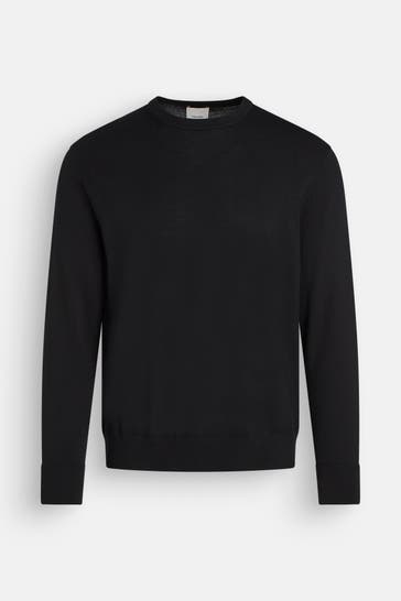 CALVIN KLEIN Wollpullover schwarz
