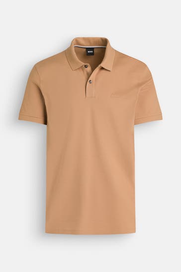BOSS Polo-Shirt hellbraun
