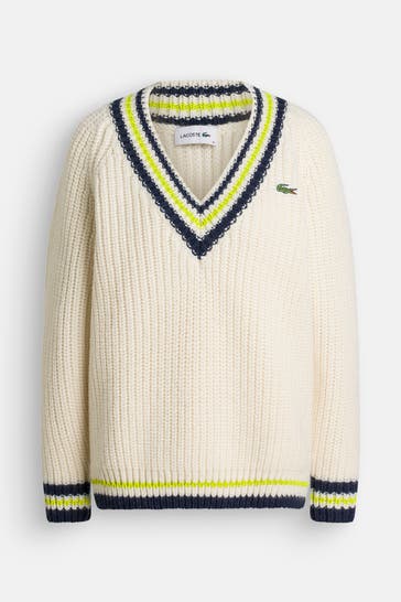 LACOSTE Wollpullover vanille
