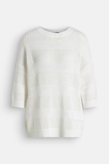 COMMA - Strickpullover weiß