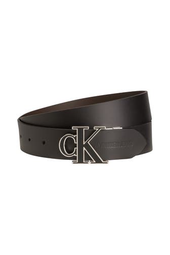 CALVIN KLEIN Ledergürtel schwarz