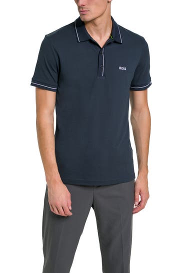 BOSS GREEN Polo-Shirt 'Paule' schwarzblau
