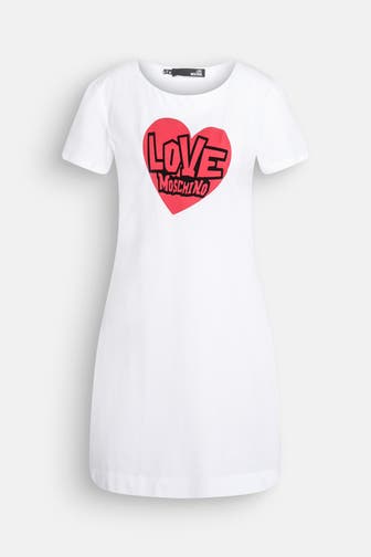 LOVE MOSCHINO Jersey-Kleid weiß