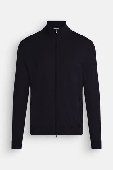 BOGNER Woll-Strickjacke 'Oscar' nachtblau