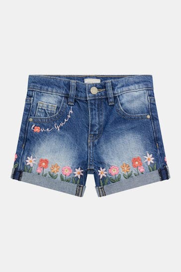 GUESS Jeansshorts blau