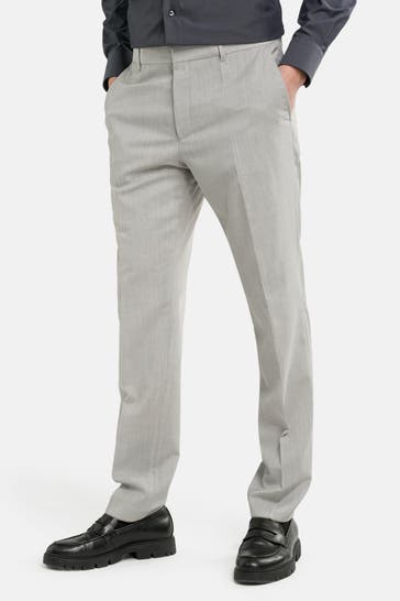 BOSS Wollstoffhose 'Genius' grau