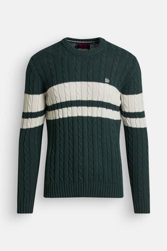 SUPERDRY Strickpullover zweifarbig