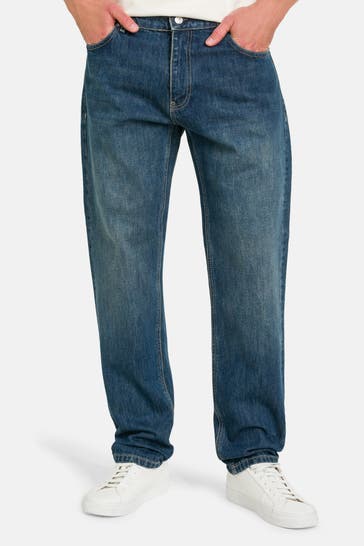 WOODBIRD Jeans dunkelblau tapered