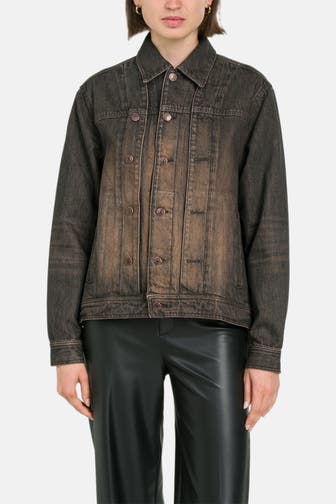 WOOD WOOD Jeansjacke 'Agnes' zweifarbig