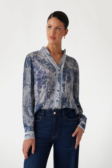 GUESS Casual-Bluse 'New Josette' gemustert