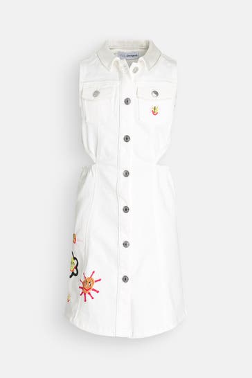DESIGUAL Jeanskleid weiß
