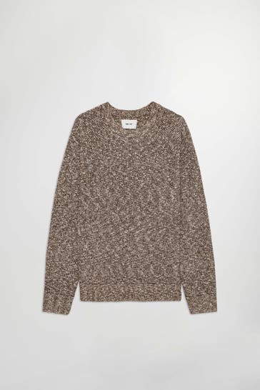 NN07 Strickpullover dunkelbraun meliert