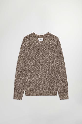 NN07 Strickpullover dunkelbraun meliert