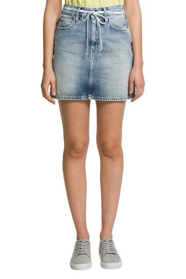 CK JEANS Jeansrock blau