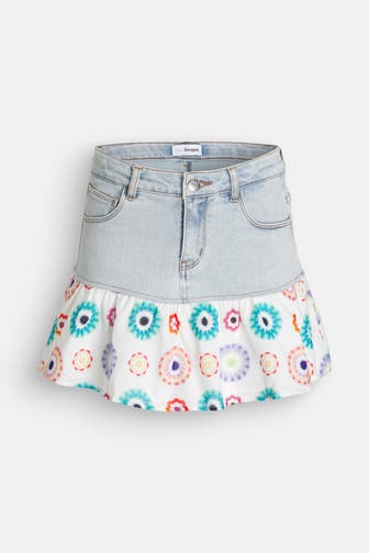 DESIGUAL Jeansrock gemustert