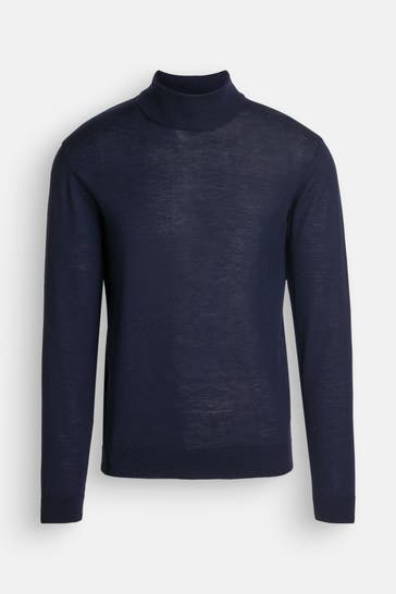 WOOL & CO Wollpullover dunkelblau