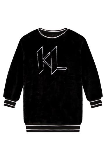 KARL LAGERFELD Sweatshirt-Kleid schwarz