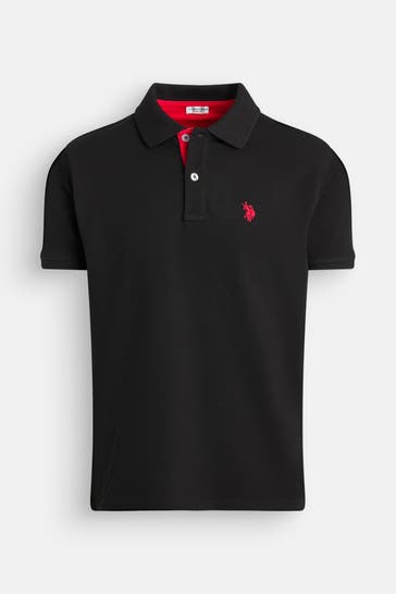 U.S. POLO ASSN. Polo-Shirt schwarz regular