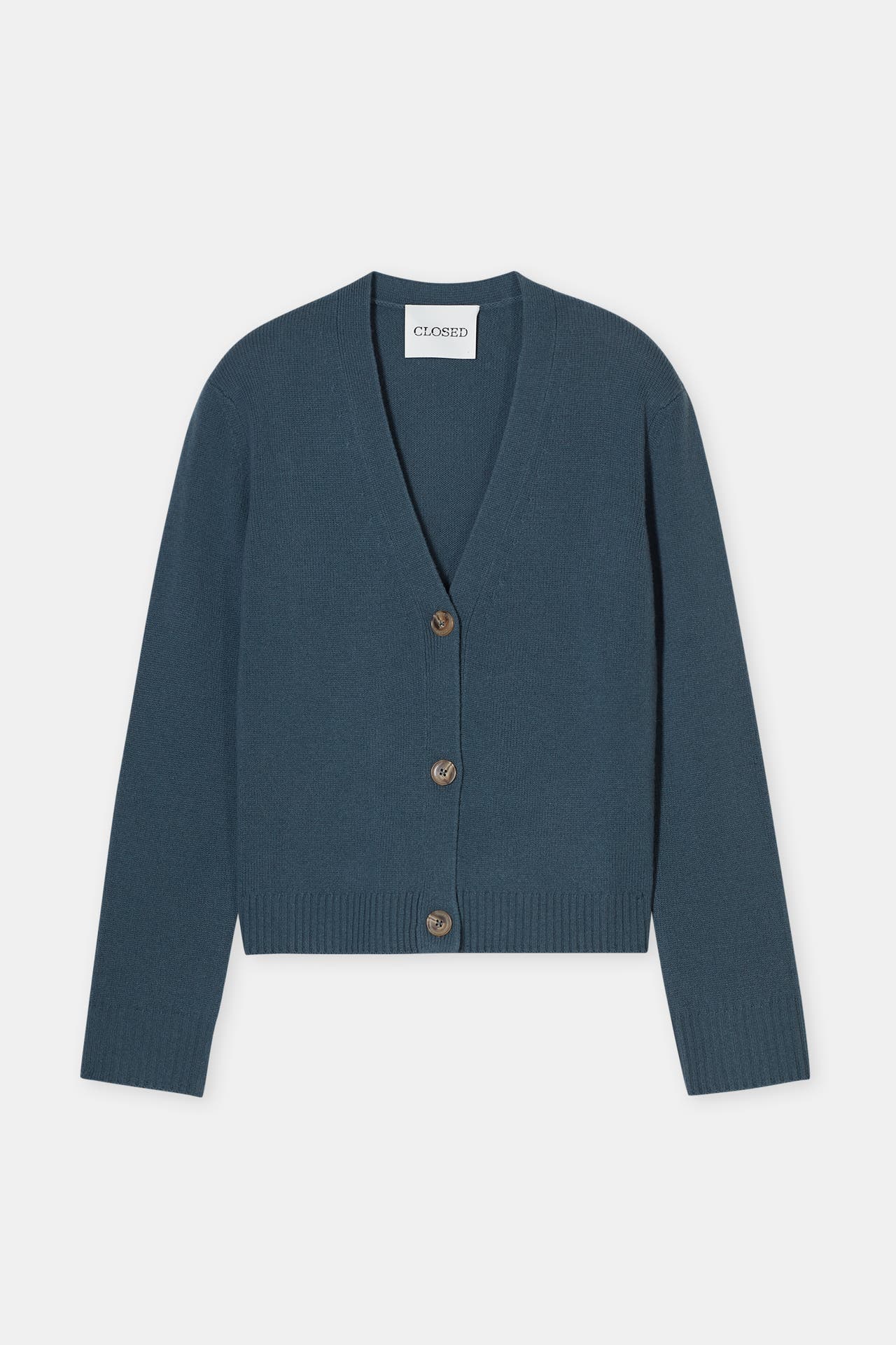 CLOSED Woll-Strickjacke graublau, Bild 1