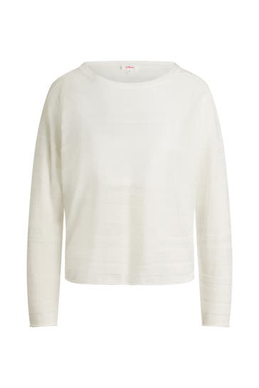 S.OLIVER Strickpullover weiß