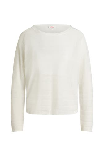 S.OLIVER Strickpullover weiß