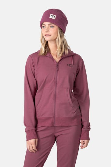KARI TRAA Sweatjacke aubergine