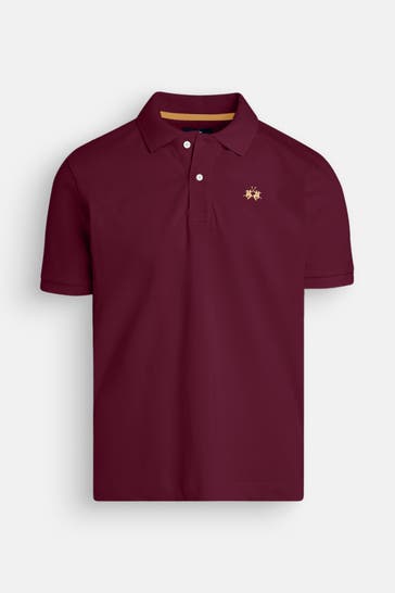 LA MARTINA Polo-Shirt burgunder