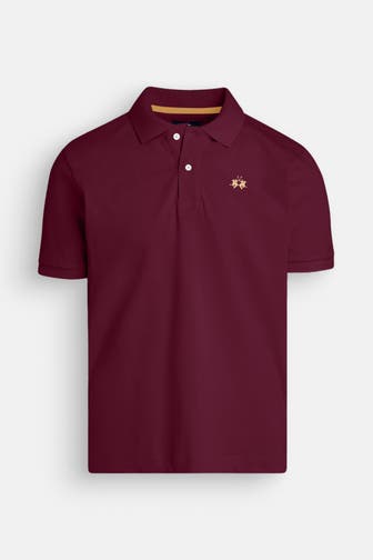 LA MARTINA Polo-Shirt burgunder