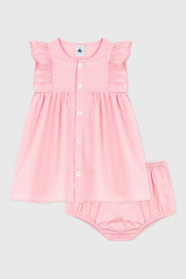 PETIT BATEAU Set: Kleid und Shorts rosa