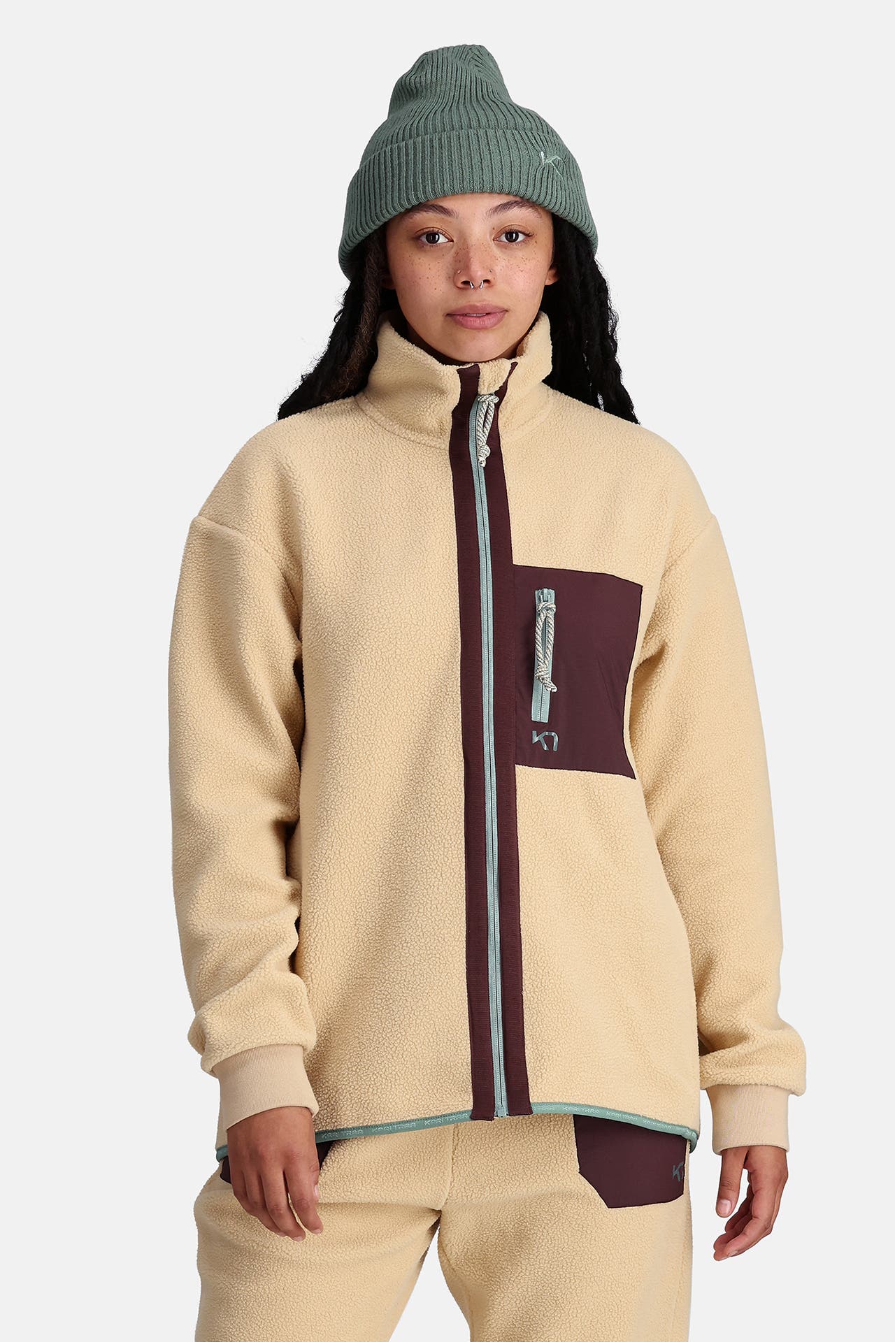 KARI TRAA Sweatjacke 'Ane' beige, Bild 1